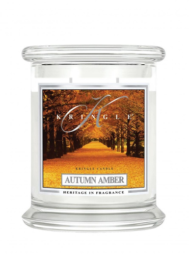 Kringle Candle - Autumn Amber - średni, klasyczny słoik (454g) z 2 knotami