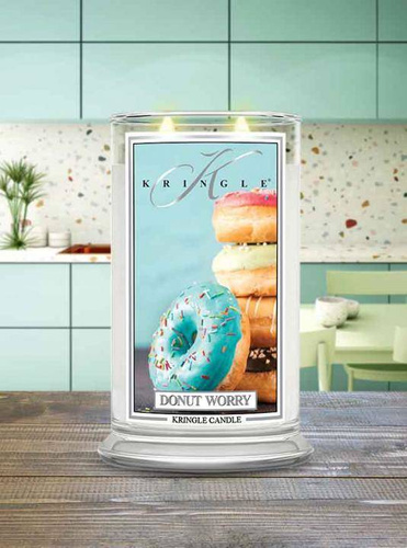 Kringle Candle świeca zapachowa Donut Worry duża 623g z 2 knotami wosk sojowy