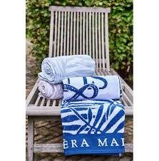 Riviera Maison Ręcznik plażowy RM Palm Leaves Beach Towel BL 160x85cm