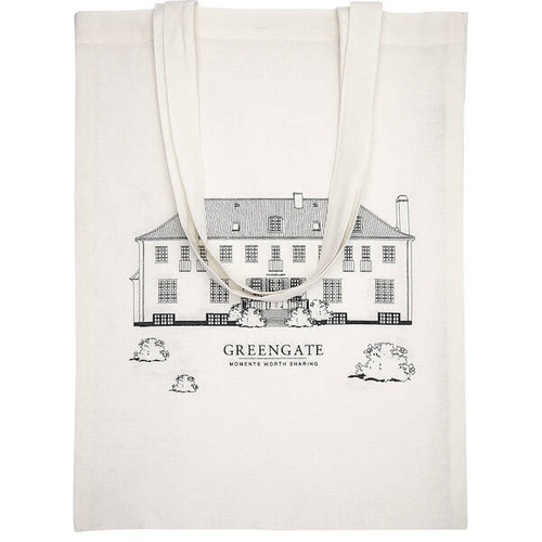 Greengate Torba na zakupy biała Bag Cotton Greengate white bawełna 45x34cm