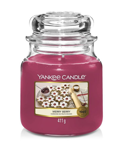 Yankee Candle świeca zapachowa Merry Berry słoik średni 411g.