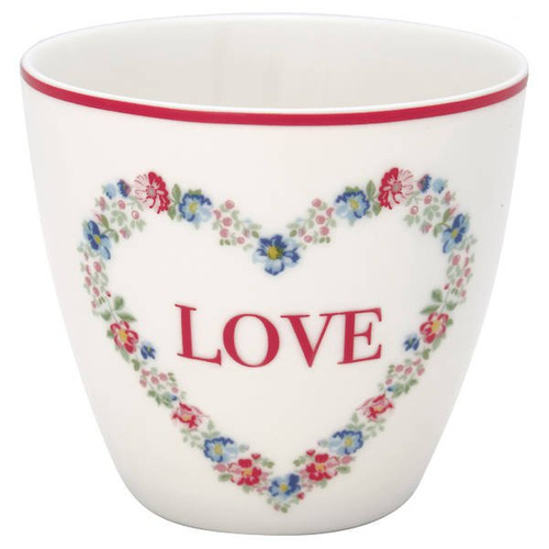 Kubek Latte Greengate Heart Love 300ml 9x10cm.