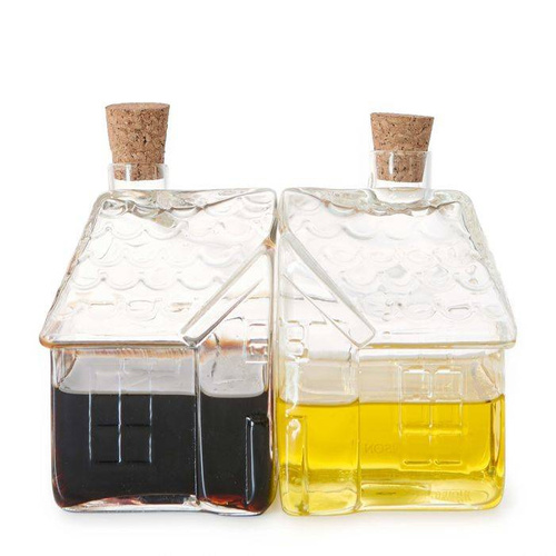 Zestaw do oliwy i octu Riviera Maison RM House Oil & Vinegar Set szkło 13x11x7,5cm 