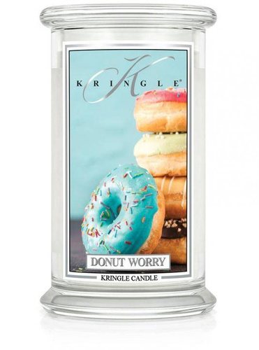 Kringle Candle świeca zapachowa Donut Worry duża 623g z 2 knotami wosk sojowy