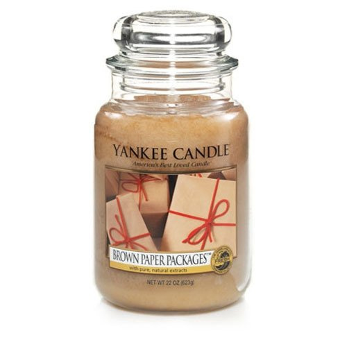 Yankee Candle, świeca zapachowa, BROWN PAPER PACKAGES, słoik duży, 623g.