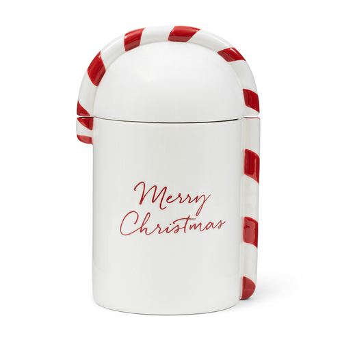 Riviera Maison Pojemnik świąteczny na ciastka Christmas Candy Cane Storage Jar H: 24cm x W: 13cm x L: 14.5cm