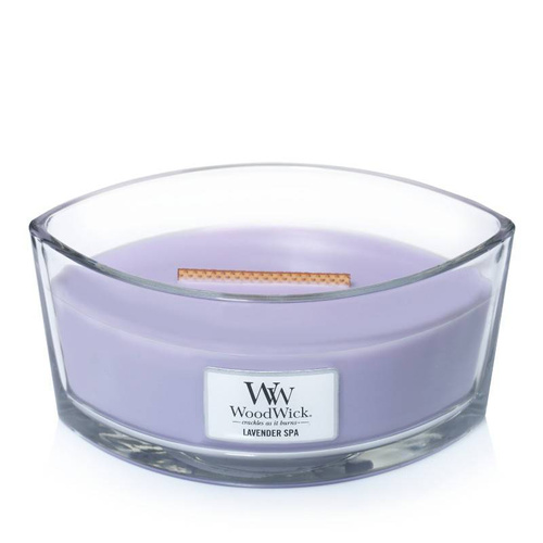 Świeca zapachowa elipsa Woodwick Hearthwick Lavender Spa 453,6g