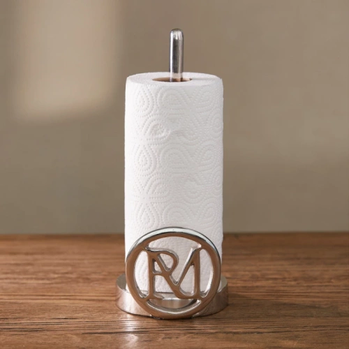 Riviera Maison Stojak na ręcznik papierowy RM Avondale Kitchen Roll Holder aluminium kolor srebrny 30x13cm