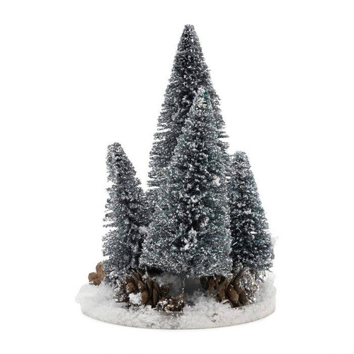 Riviera Maison Choinki dekoracyjne Sparkling Forest Deco Trees silver srebrne kpl 4szt 