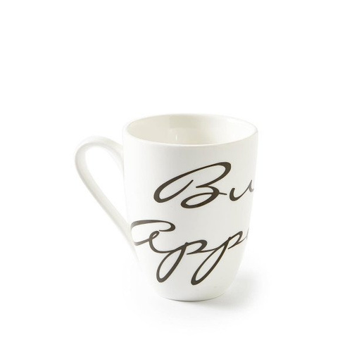 Riviera Maison, kubek, Buon Appetito Mug, porcelanowy, biały h12,5cm