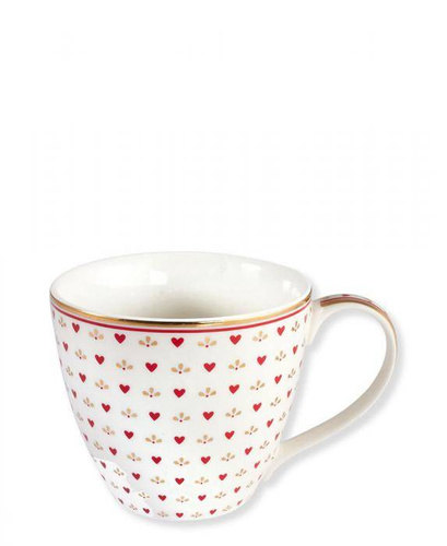 Greengate Kubek porcelanowy Mug Layla petit white h9cm 300ml