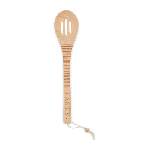 Drewniana łyżka kuchenna Riviera Maison Love To Cook Slotted Spoon 30x6,5cm buk