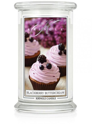 Kringle Candle świeca zapachowa Blackberry Buttercream duża 623g z 2 knotami wosk sojowy