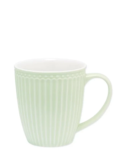 Greengate Kubek porcelanowy Alice Mug Alice Pale Green kolor pastelowy seledynowy 10x9cm 350ml