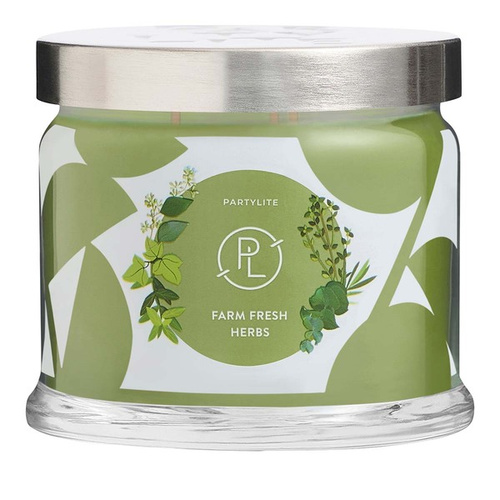 Świeca sojowa 3 knotowa w szkle Partylite Farm Fresh Herbs 375g czas palenia 45-60h