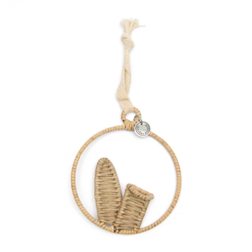 Riviera Maison Zawieszka wielkanocna uszy królika Rustic Rattan Bunny Ears Ornament 9,5x11,5cm