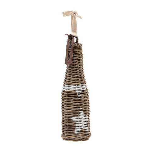 Riviera Maison Zawieszka świąteczna Butelka RR Bottle Ornament rattan 20x5,5cm