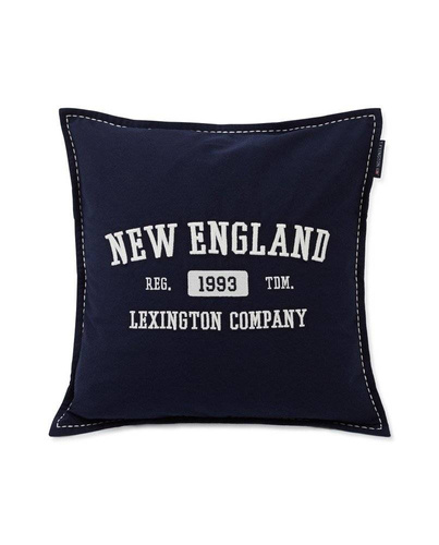 Lexington Poszewka na poduszkę Cotton Twill Logo Message Blue 50x50 cm bawełna granatowa.