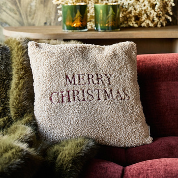 Riviera Maison Poszewka świąteczna na poduszkę Merry Christmas Pillow Cover 50x50 cm poliester