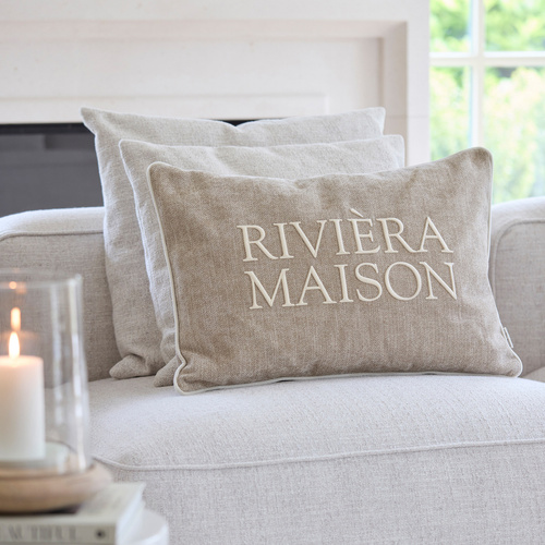 Riviera Maison Poszewka na poduszkę RM Evora Pillow Cover 65x45cm kolor beżowy