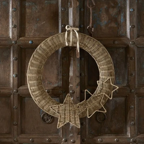 Riviera Maison Wieniec świąteczny rattanowy Rustic Rattan Falling Star Wreath 45x50cm