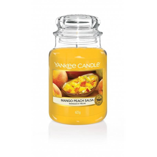 Świeca zapachowa Yankee Candle Mango Peach Salsa słoik duży 623g.