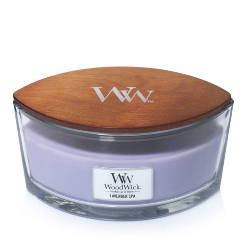 Świeca zapachowa elipsa Woodwick Hearthwick Lavender Spa 453,6g