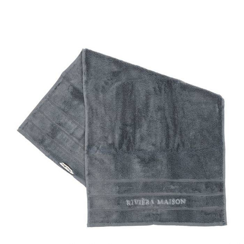 Riviera Maison Ręcznik łazienkowy RM Hotel Towel anthracite 100x50cm antracytowy 100% bawełna