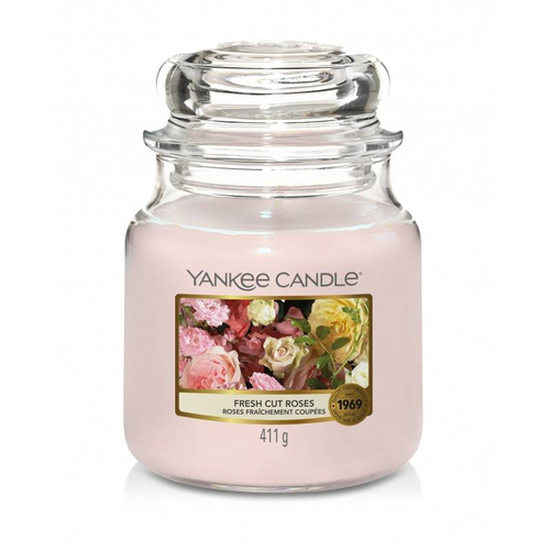 Yankee Candle świeca zapachowa Fresh Cut Roses słoik średni 411g.