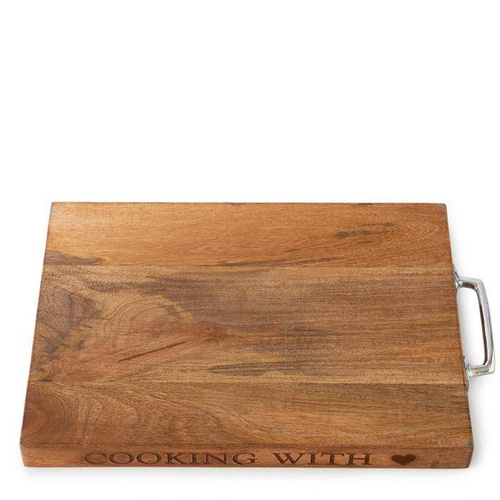 Deska do krojenia Riviera Maison Cooking With Love Cutting Board mango aluminium 30x46cm.