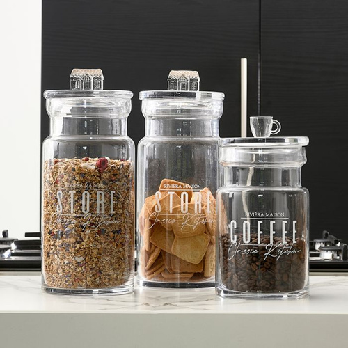 Riviera Maison Pojemnik szklany na makaron ciastka Classic Kitchen Storage Jar L 14x30cm