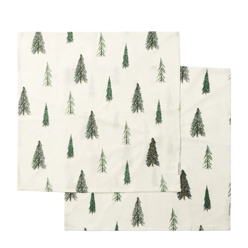 Riviera Maison Serwetki materiałowe Winter Forest Napkin kpl 2 szt bawełna 50x50cm