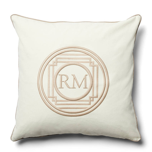 Riviera Maison Poszewka na poduszkę RM Steven Pillow Cover 50x50 cm bawełna kolor krem/ecru