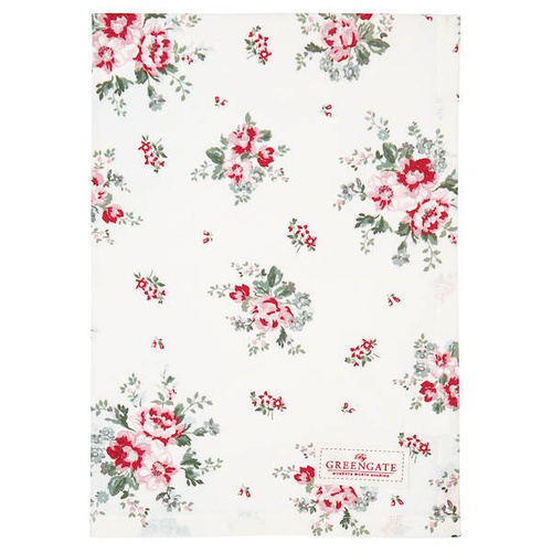 Ręcznik kuchenny Greengate Cotton Tea towel Elouise white 50x70cm