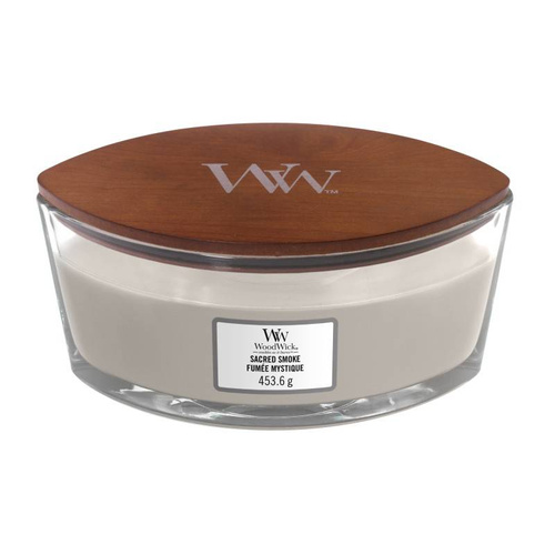 Świeca zapachowa elipsa Woodwick Hearthwick Sacred Smoke 453,6g