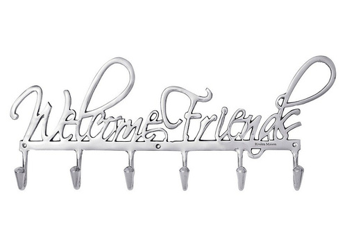 Riviera Maison, wieszak, Coatrack Welcome Friends, aluminiowy, 61x25x4cm