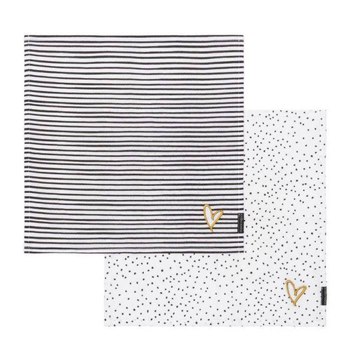 Riviera Maison Serwetki materialowe Dots & Stripes Napkin kpl 2 szt bawełna 40x40cm