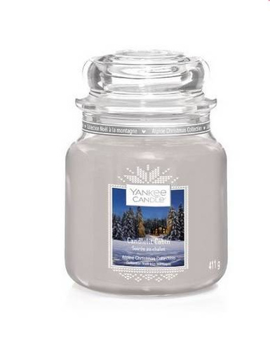 Yankee Candle świeca zapachowa Candlelit Cabin słoik średni 411g.