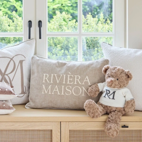 Riviera Maison Poszewka na poduszkę RM Evora Pillow Cover 65x45cm kolor beżowy