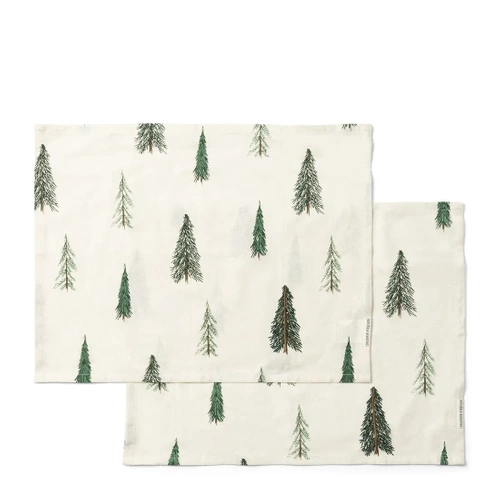 Riviera Maison Podkładki materiałowe na stół Winter Forest Placemat kpl 2 szt bawełna 45x35cm