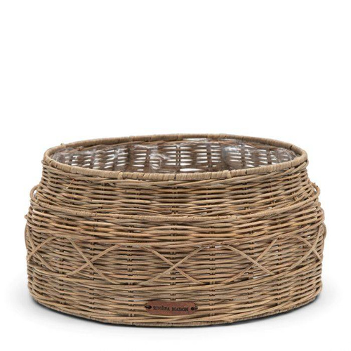 Riviera Maison Osłonka na doniczkę rattanowa RR Classic Planter Round 38x18cm