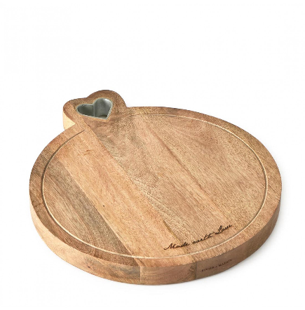 Riviera Maison, deska do krojenia, serwowania, With Love Chopping Board, drewniana, 30x3x35cm