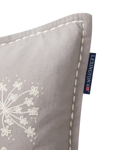 Lexington Pposzewka na poduszkę Flower Embroidered Linen/Cotton Pillow Cover Gray/White 50x50 len/bawełna