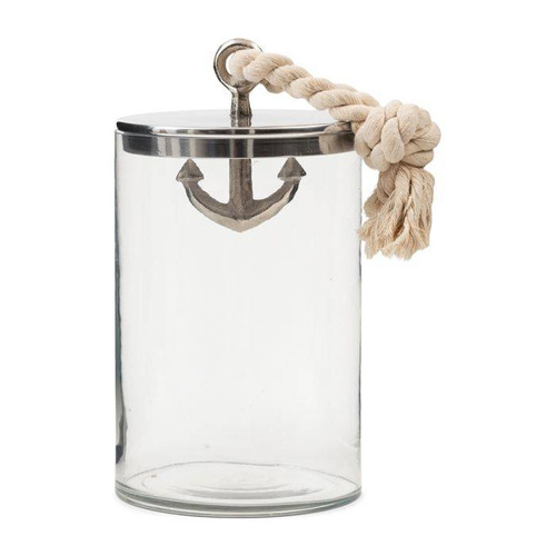 Riviera Maison Słój szklany z aluminiową pokrywą RM Anchor Storage Jar 32x17,5cm