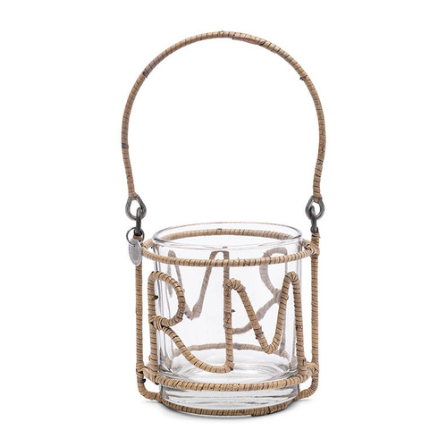 Riviera Maison Lampion na tealight Rustic Rattan Amicitia Votive rattan szkło 20x10x10