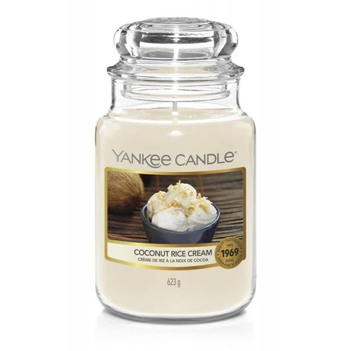 Świeca zapachowa Yankee Candle Coconut Rice Cream słoik duży 623g.