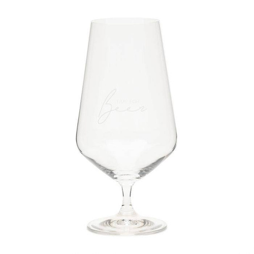 Riviera Maison Kieliszek do piwa Time for Beer Glass szklany 19,5cm 600ml