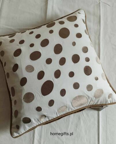 Greengate Poszewka na poduszkę Neva Cushion cover beige beżowa 40x40 bawełna