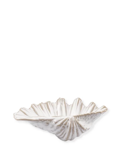 Greengate Talerz do przekąsek muszla Plate Conch shell pale grey small 17,5x12x6cm