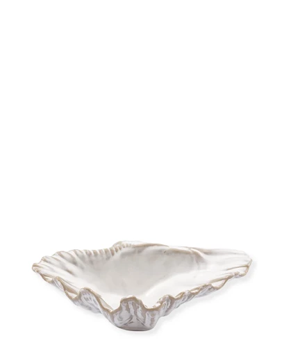 Greengate Talerz do przekąsek muszla Plate Conch shell pale grey small 17,5x12x6cm